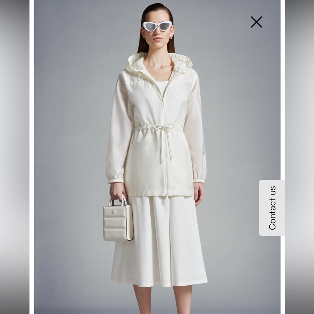 Moncler cream/white filira rain jacket